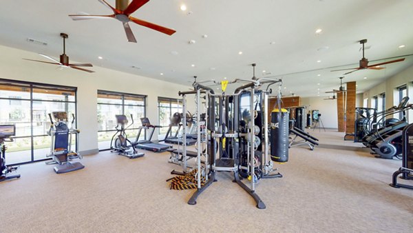 fitness center at Granary Flats Apartments