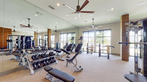 fitness center at Granary Flats Apartments