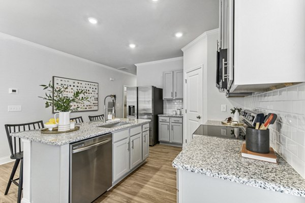 kitchen at The Residences on Warren Apartments