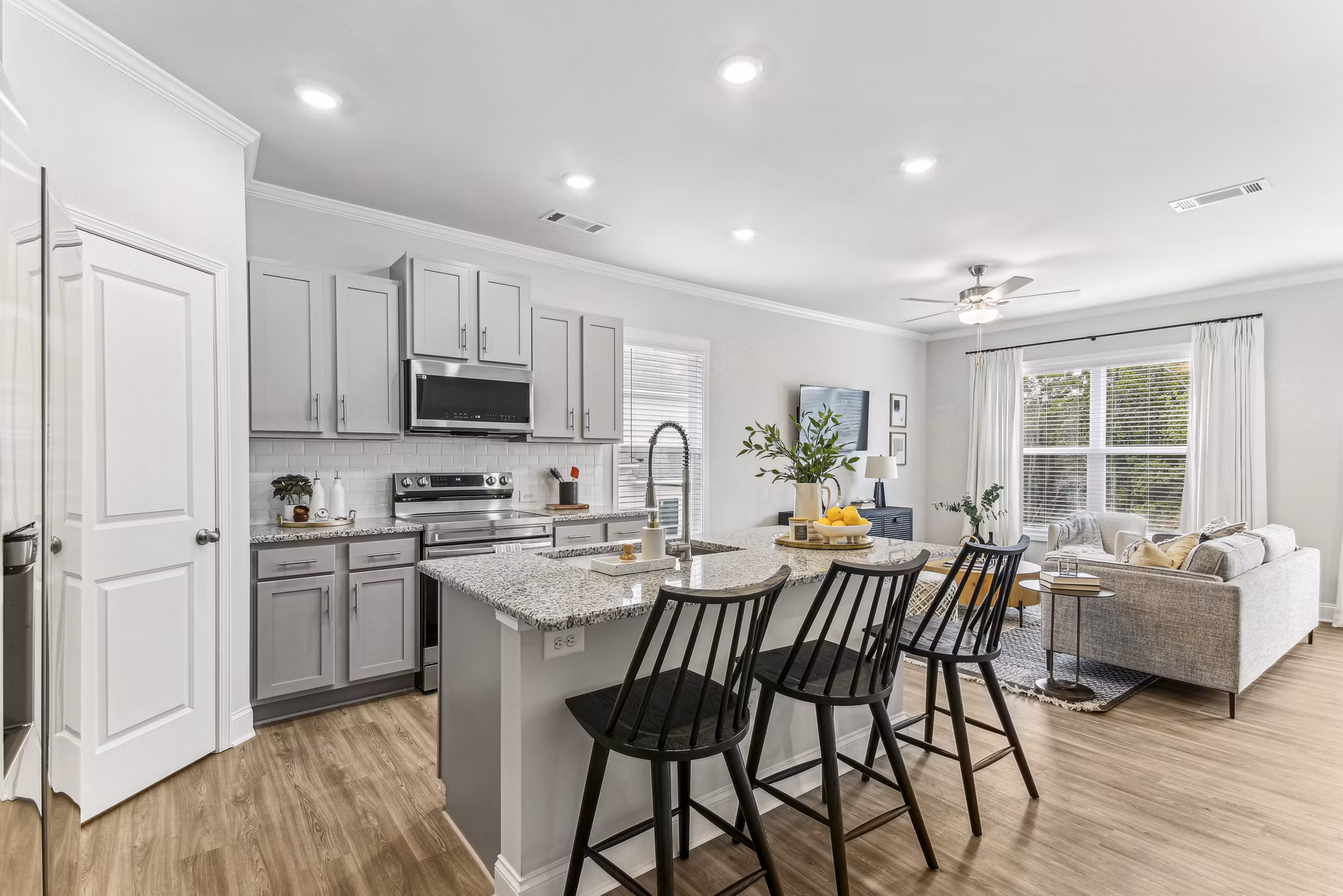 kitchen at The Residences on Warren Apartments