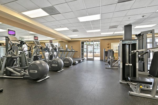 fitness center at Lofts at NoHo Commons Apartments