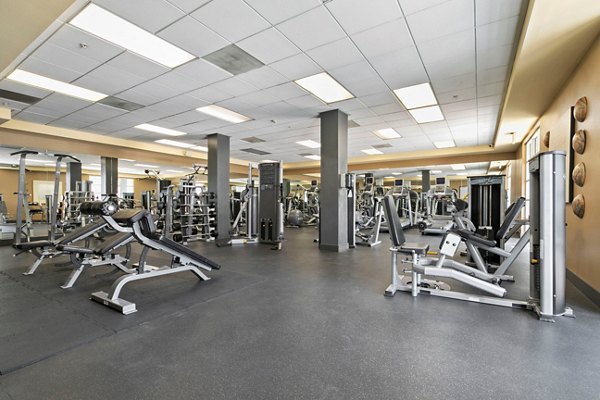 fitness center at Lofts at NoHo Commons Apartments