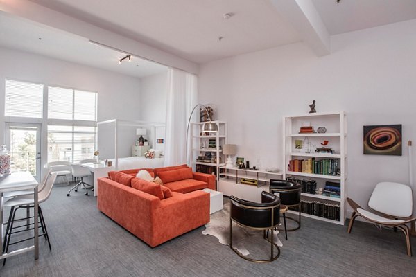 living room at Lofts at NoHo Commons Apartments