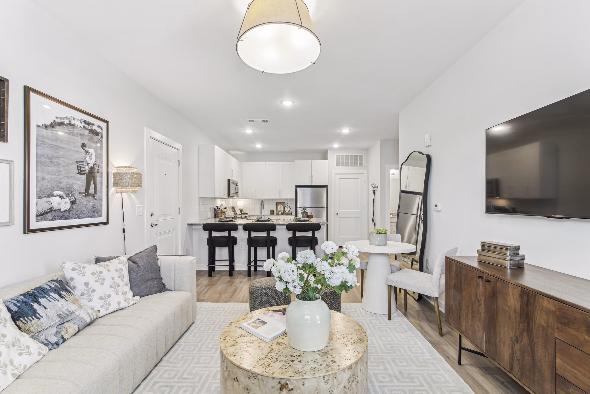 LIVING ROOM at The Stafford Apartments