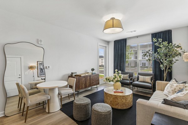 living room at The Stafford Apartments 