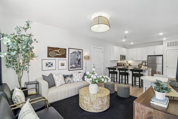 living room at The Stafford Apartments 