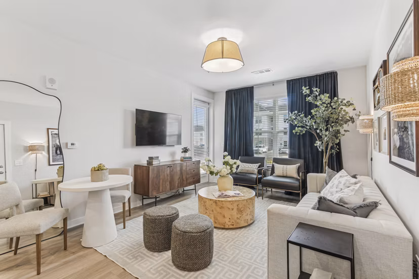 living room at The Stafford Apartments