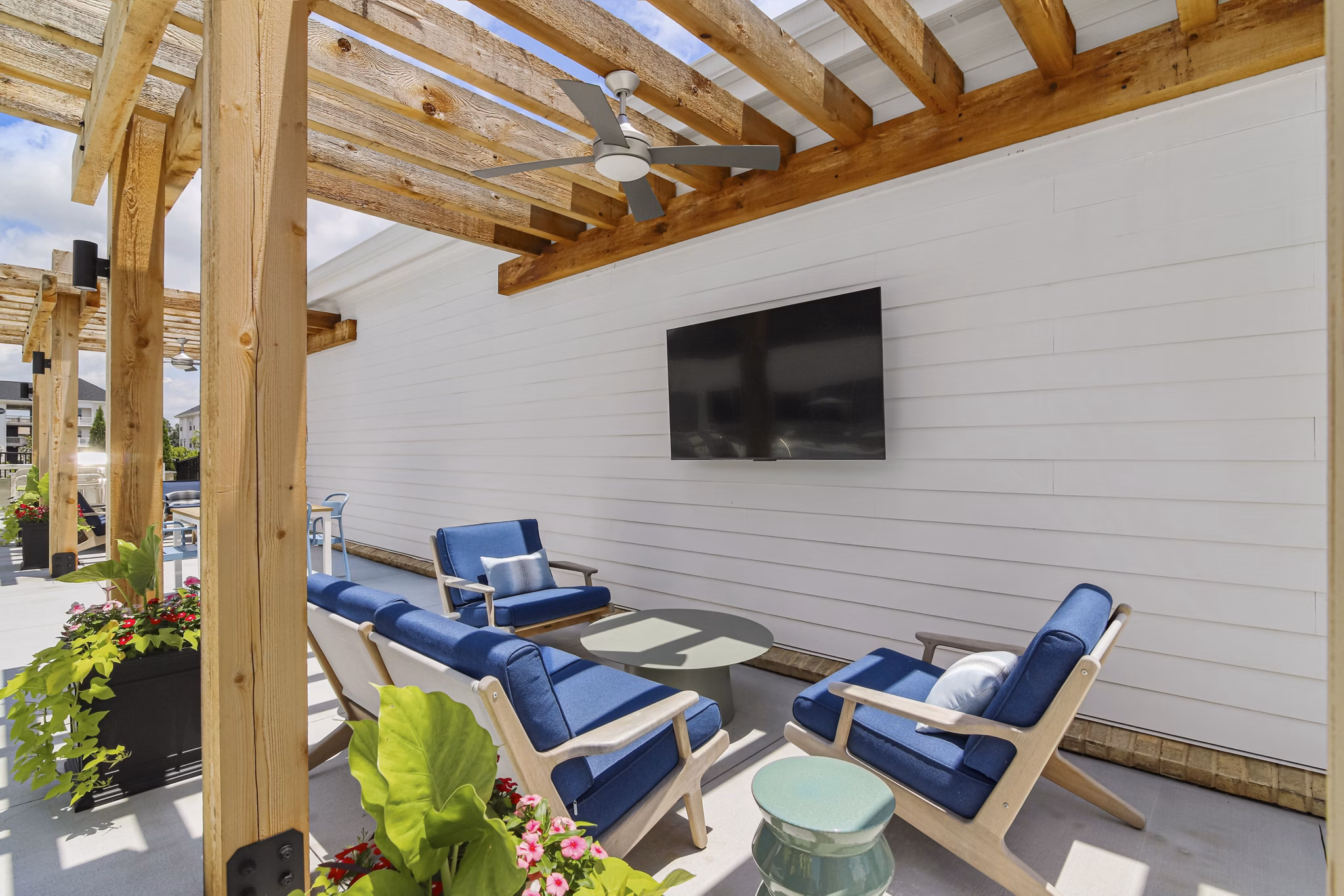 patio at The Stafford Apartments