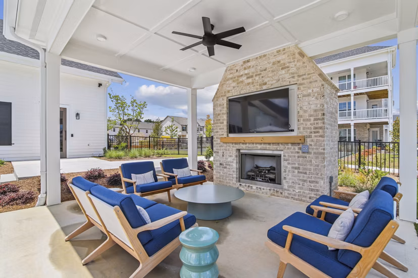 fire pit at The Stafford Apartments