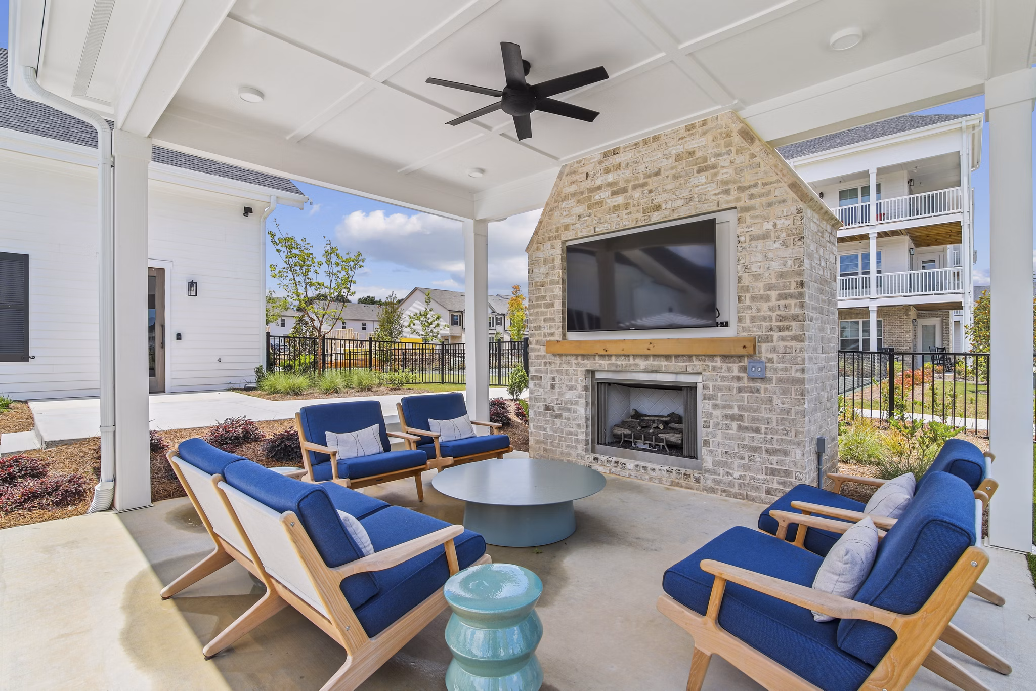 fire pit at The Stafford Apartments