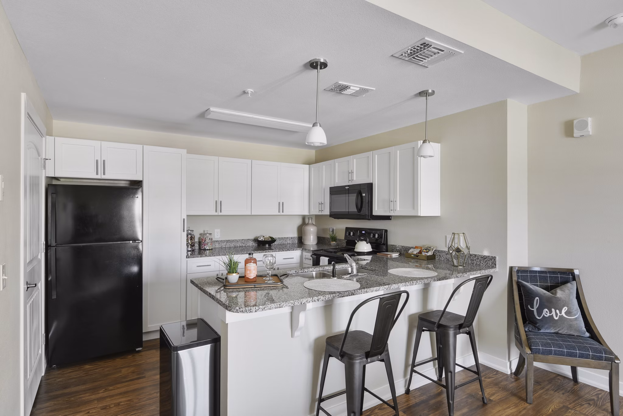 kitchen at Icon Apartments