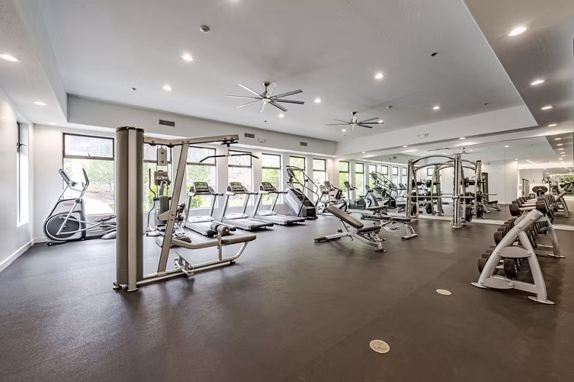 fitness center at The Ridge at Clear Creek Apartments