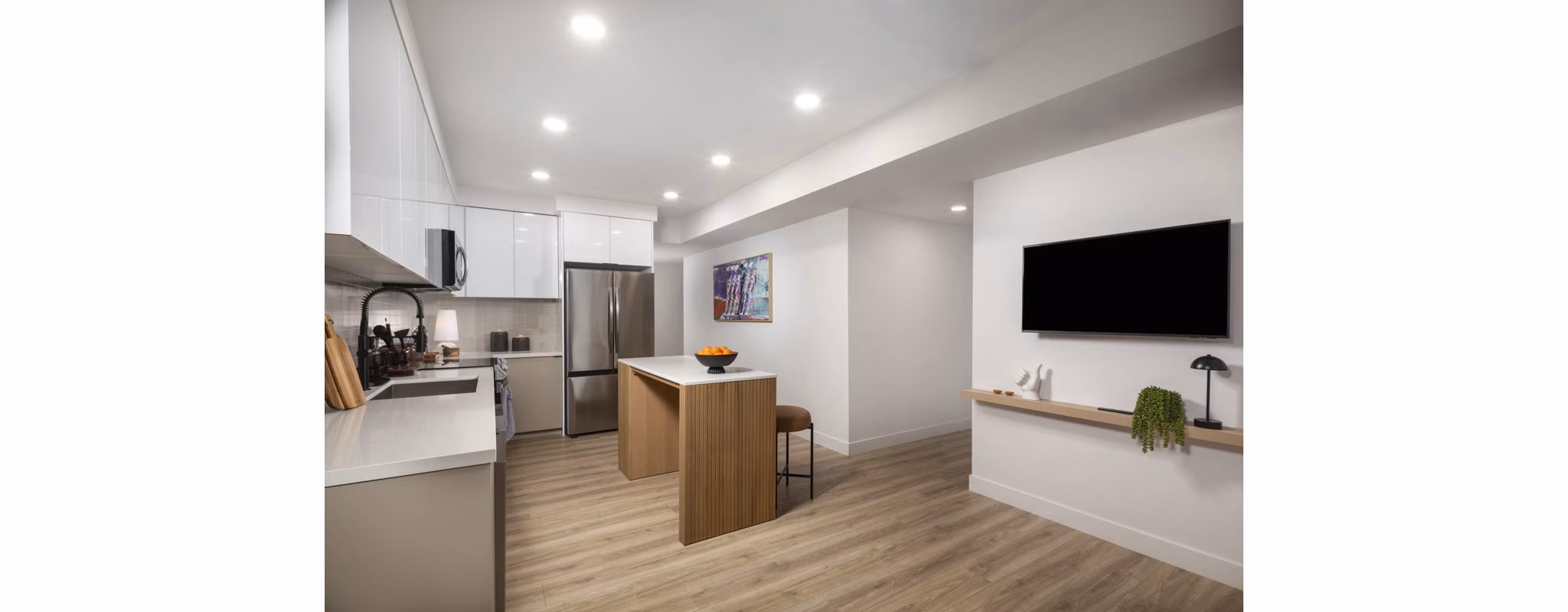 kitchen at LUCA Apartments 