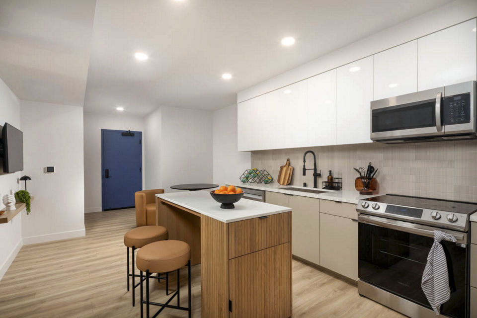 kitchen at LUCA Apartments 