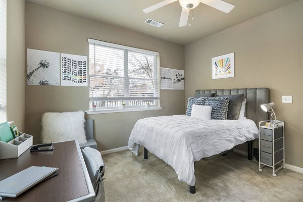 bedroom at The Blake Apartments