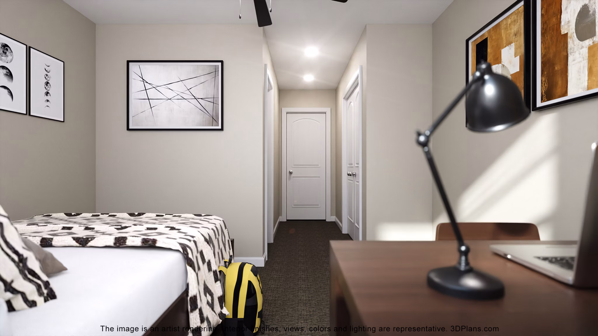 bedroom at The Blake Apartments