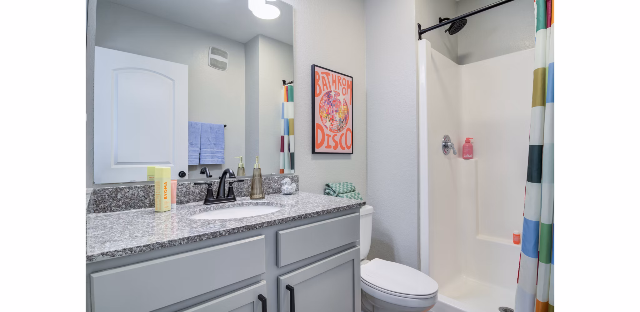 bathroom at The Blake Apartments