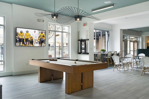 game room at The Blake Apartments