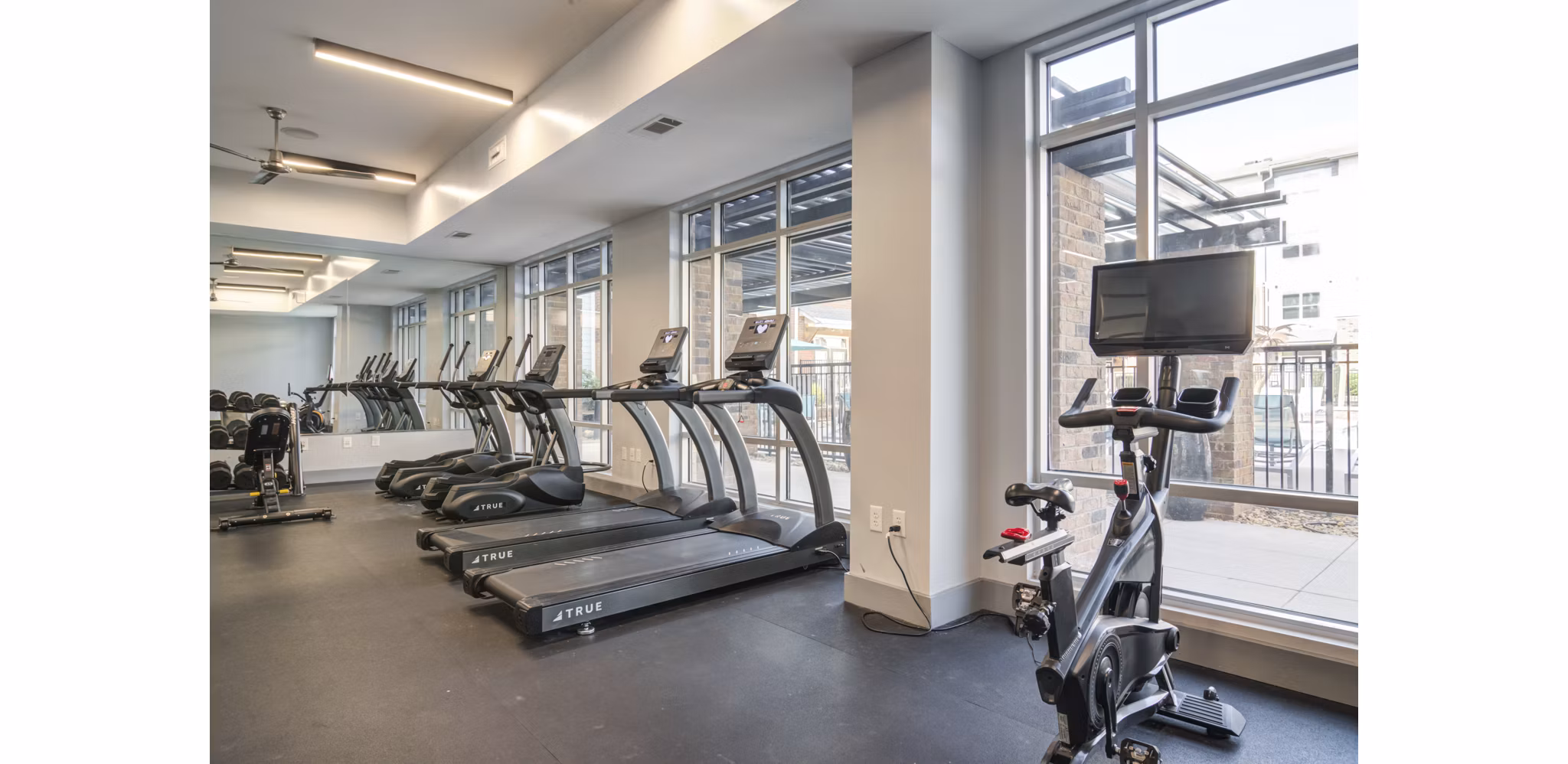 fitness center at The Blake Apartments