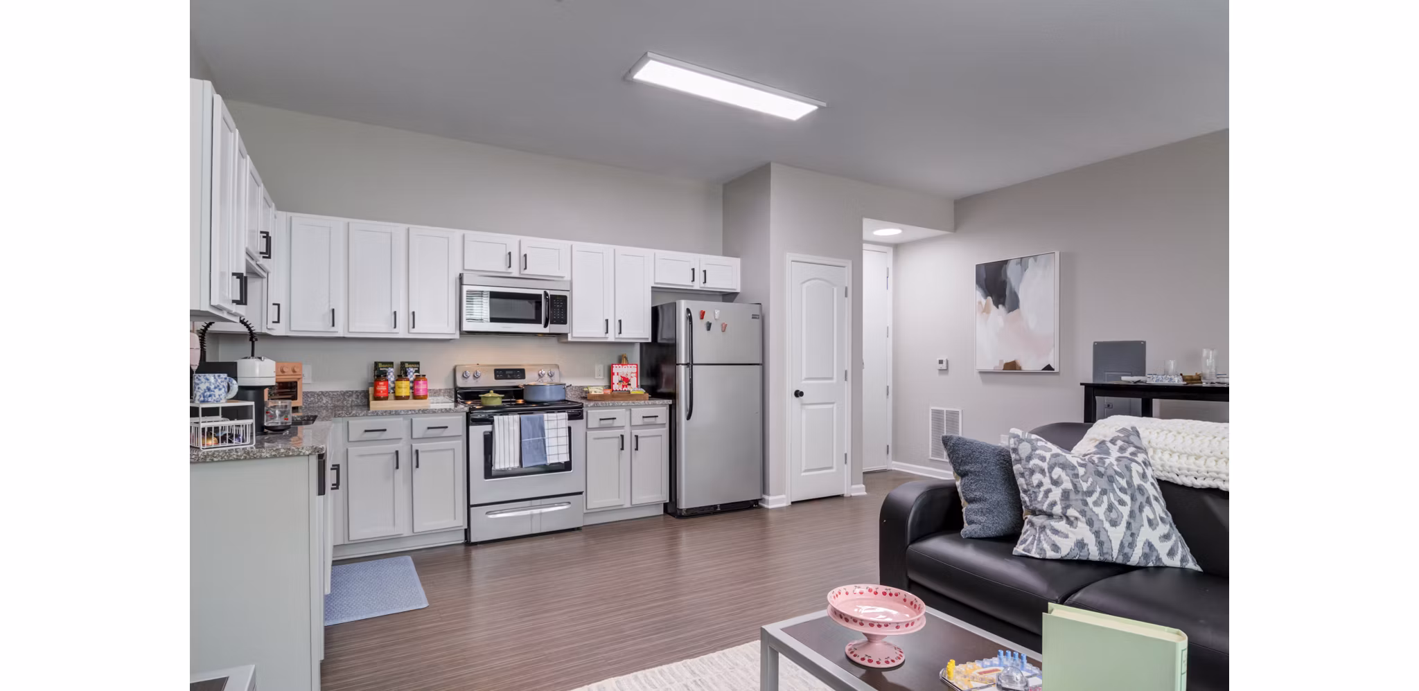 living room at The Blake Apartments