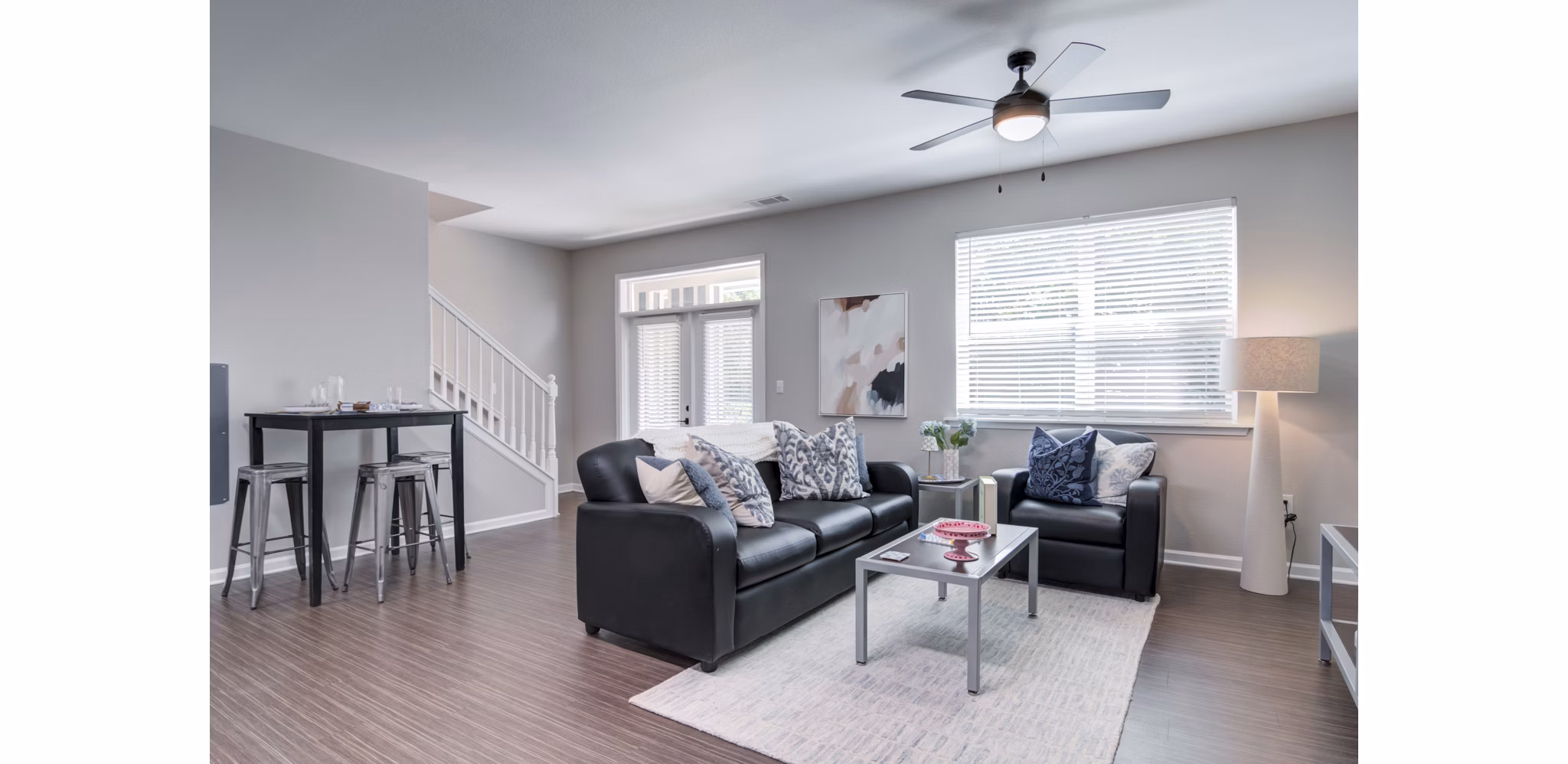 living room at The Blake Apartments