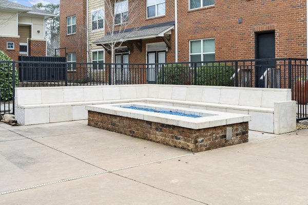 fire pit at The Blake Apartments