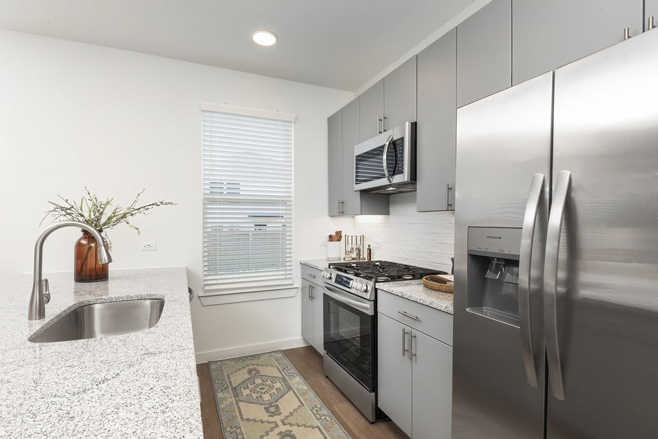 kitchen at Arista San Gabriel Apartments
