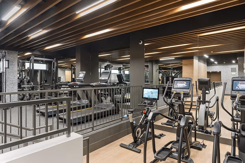 fitness center at Silhouette Apartments