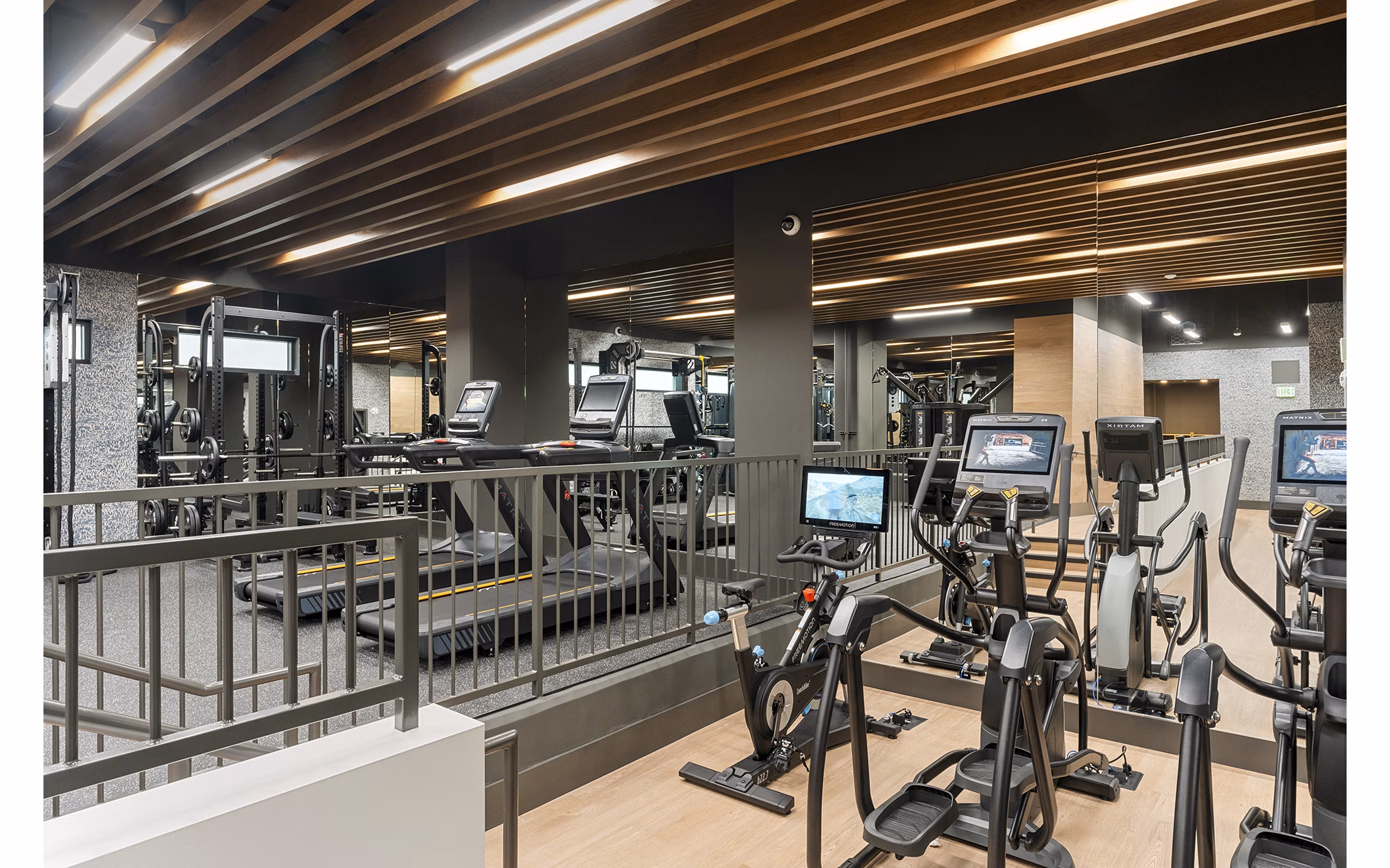 fitness center at Silhouette Apartments