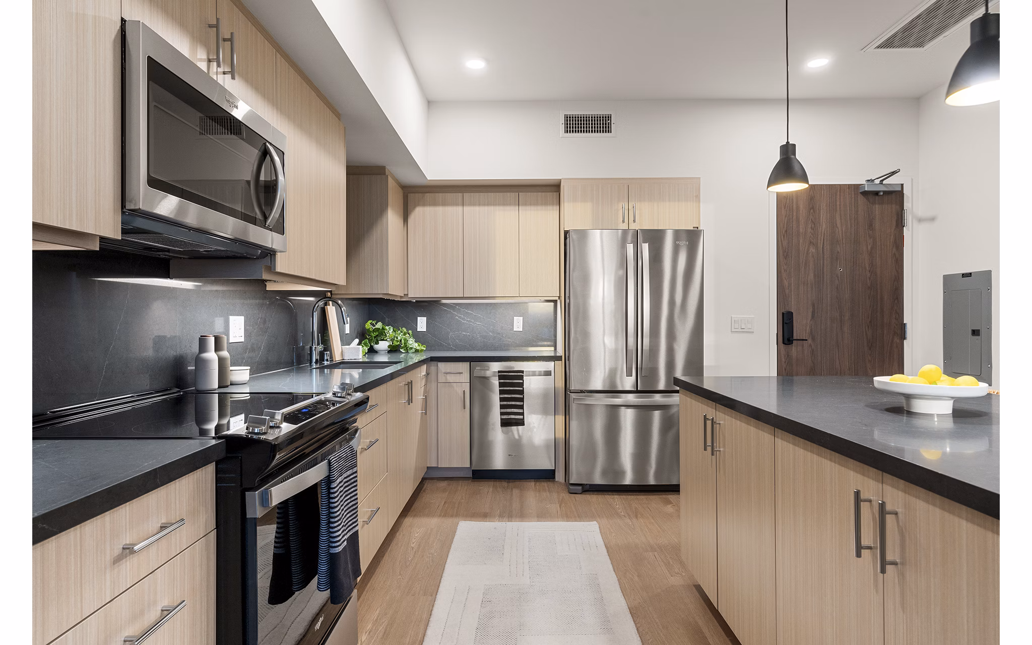 kitchen at Silhouette Apartments