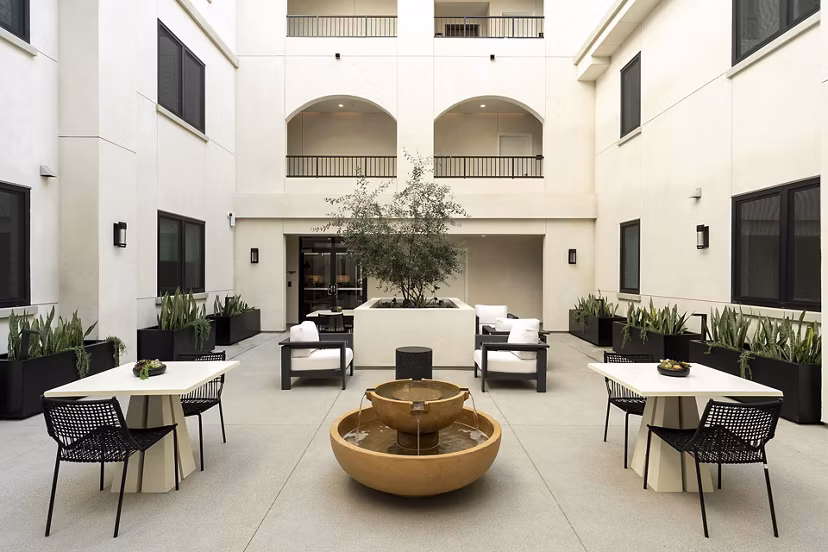fire pit at Silhouette Apartments