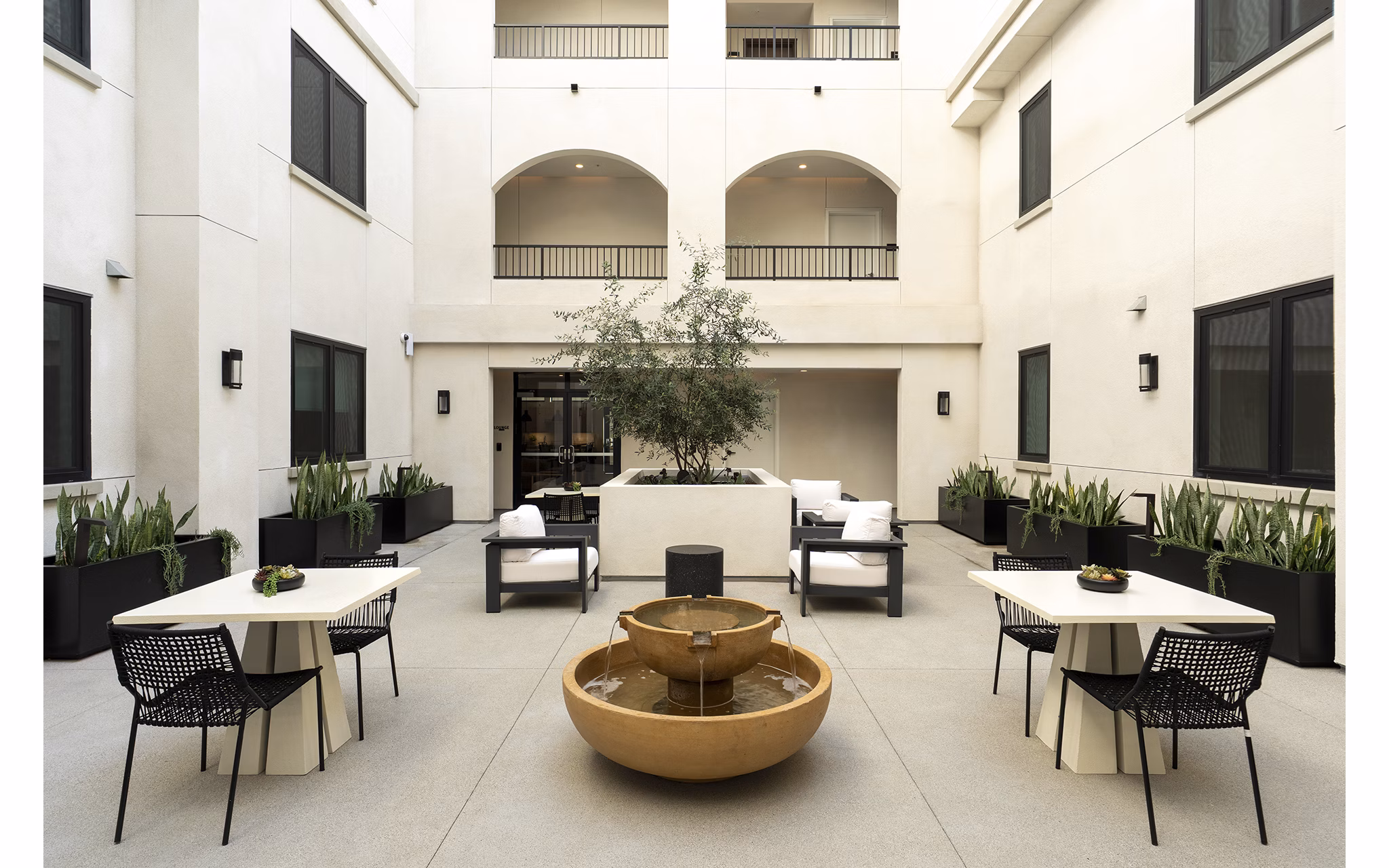 fire pit at Silhouette Apartments