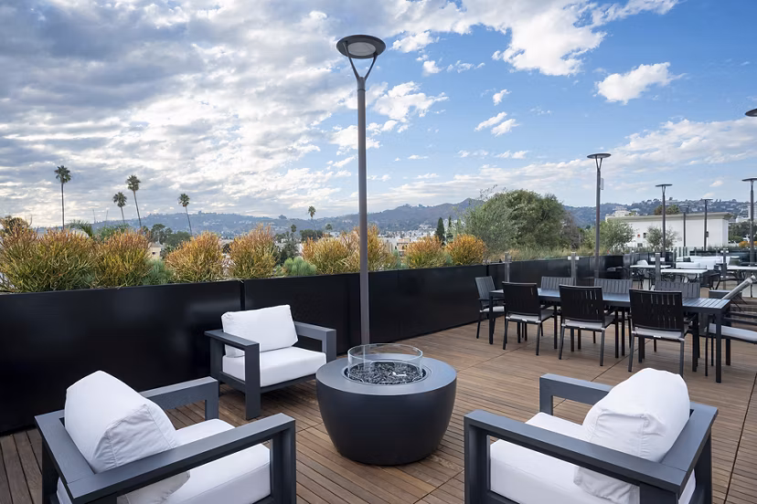 fire pit at Silhouette Apartments
