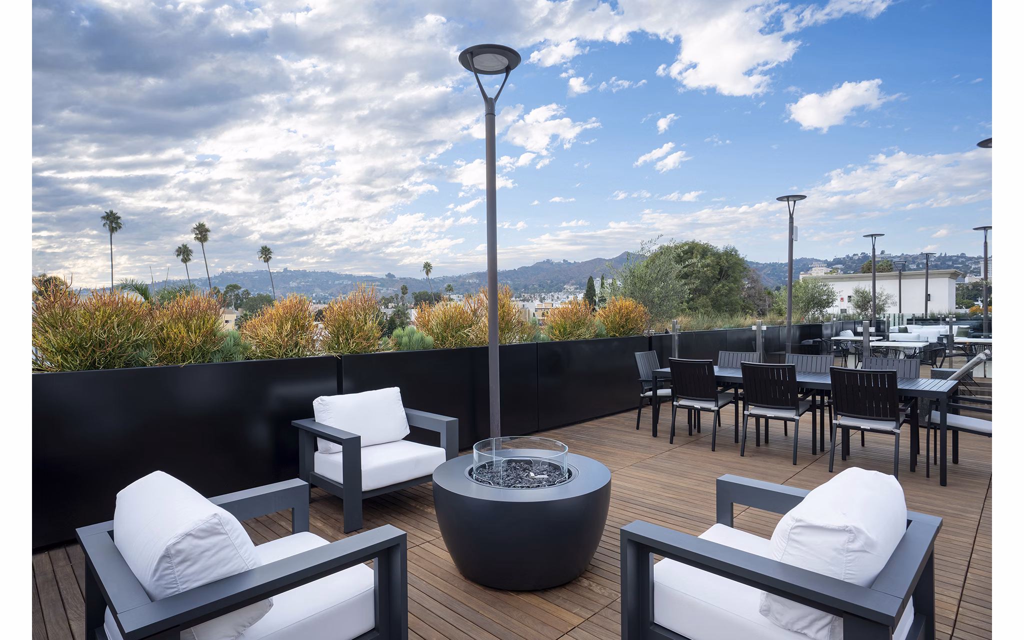 fire pit at Silhouette Apartments