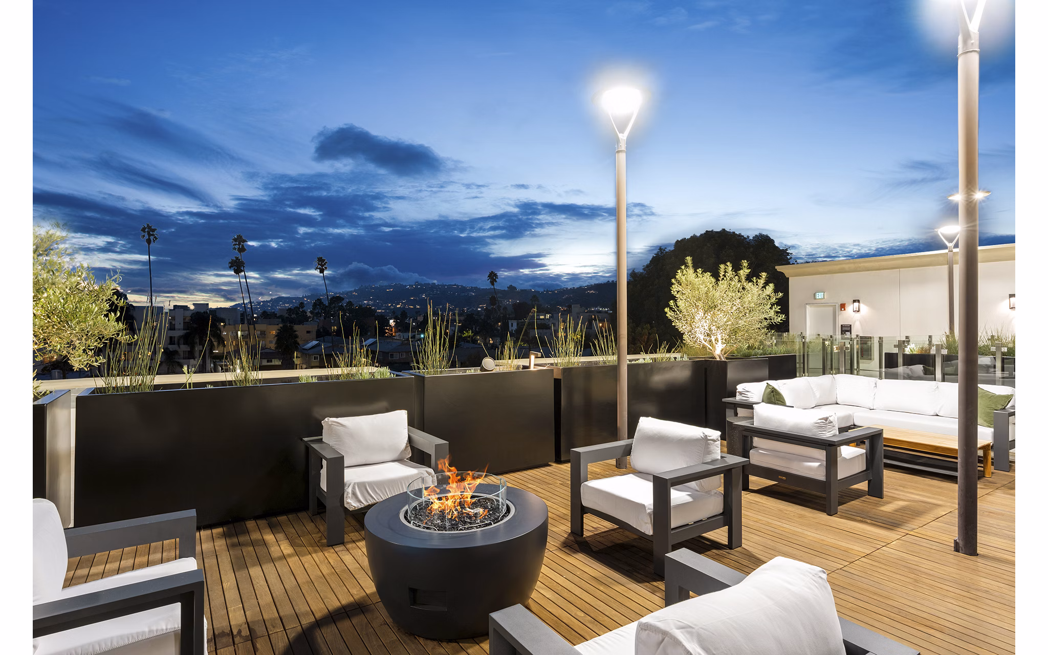 fire pit at Silhouette Apartments