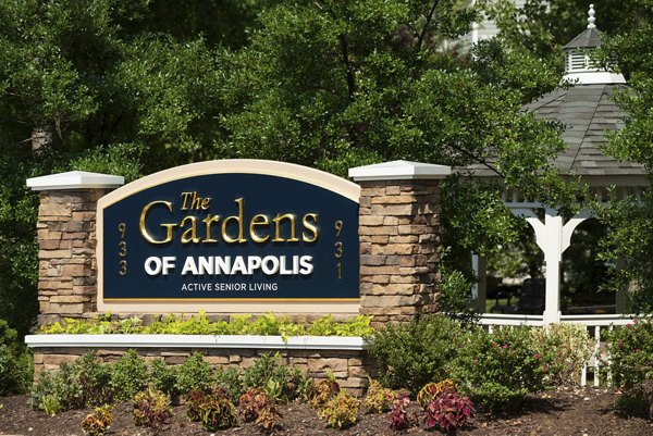 signage at The Gardens of Annapolis Apartments
