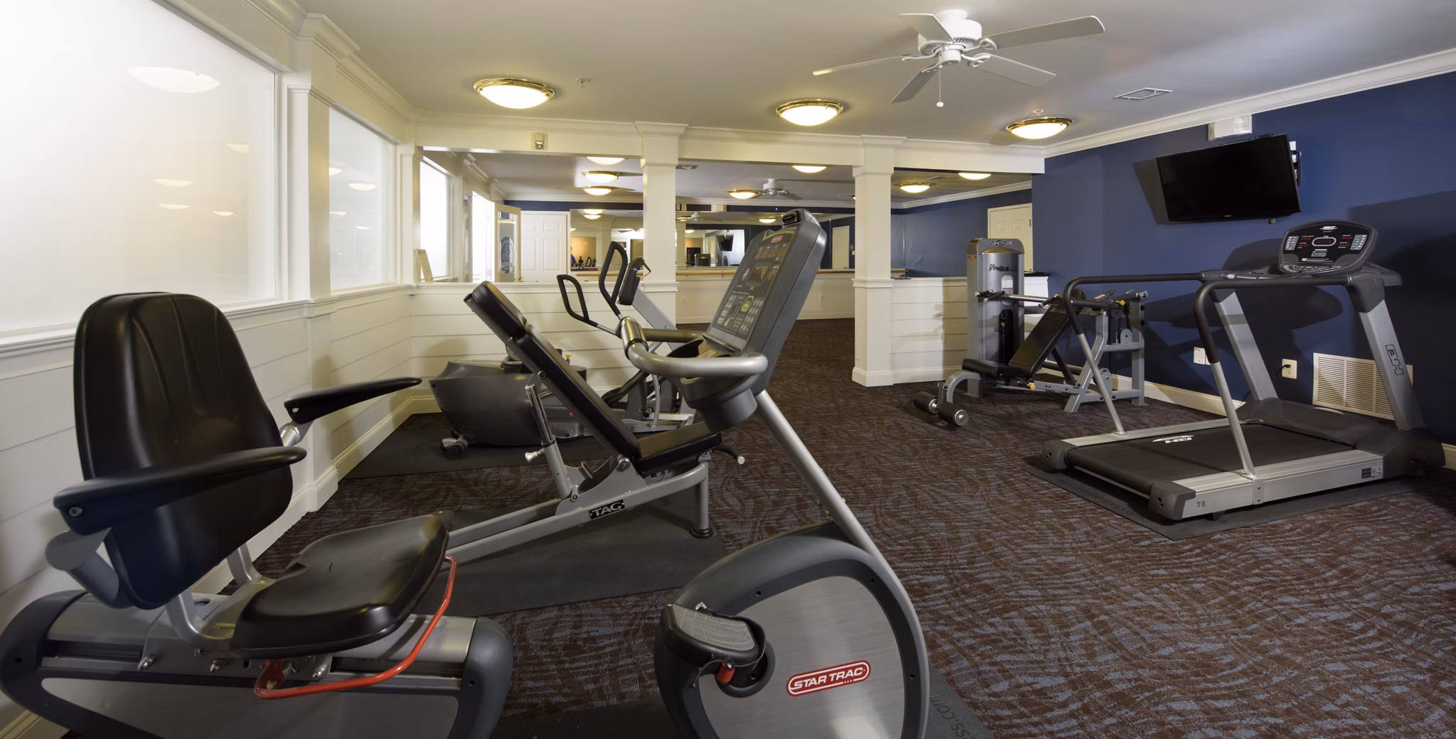 fitness center at The Gardens of Annapolis Apartments