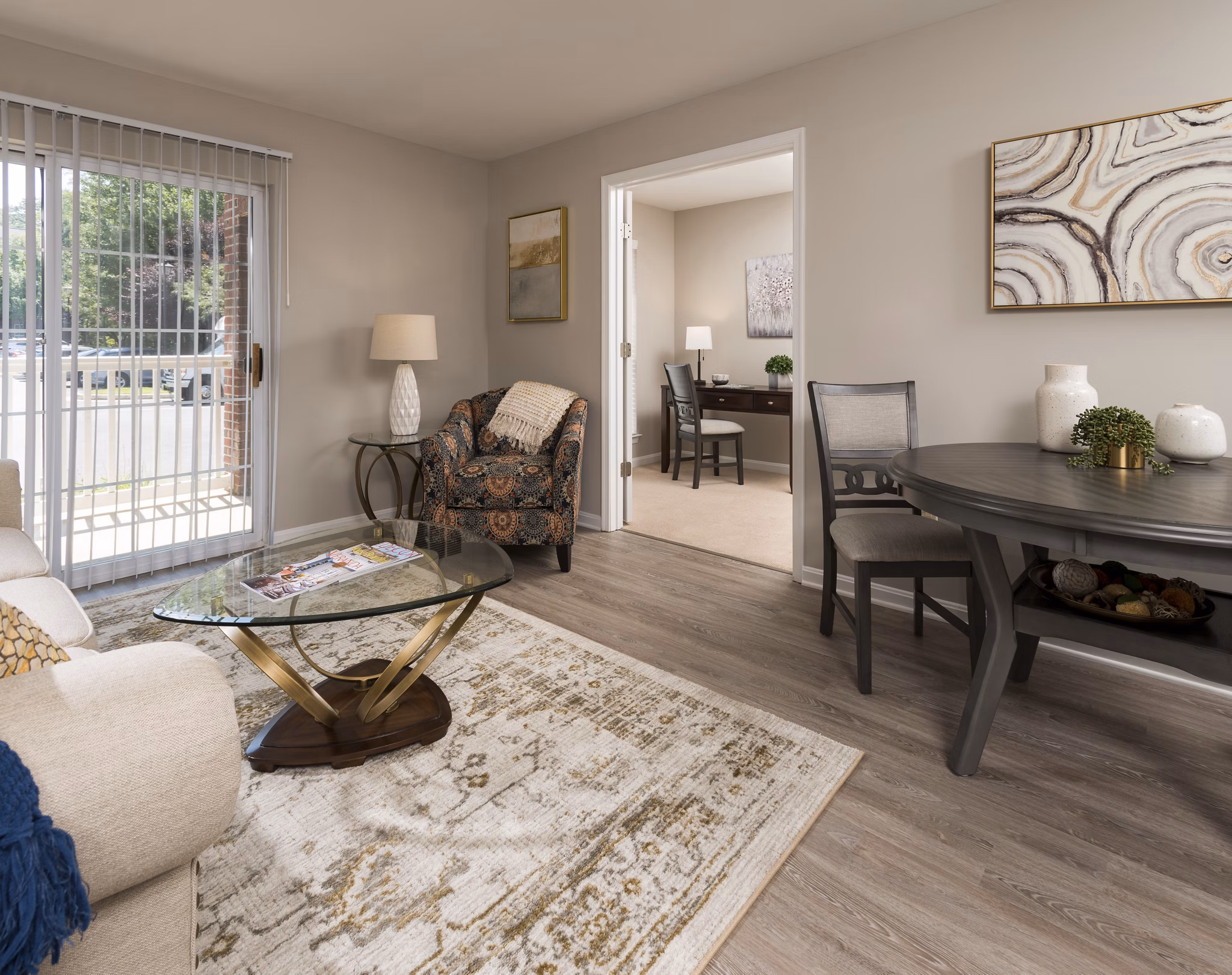 living room at The Gardens of Annapolis Apartments