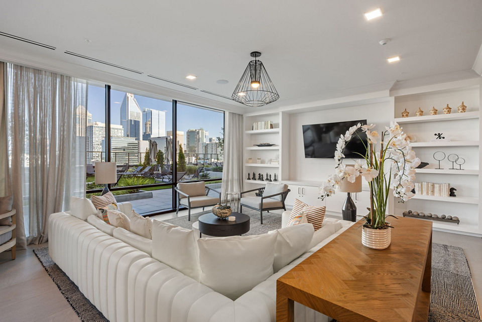 living room at Overlook at Radius Dilworth Apartments