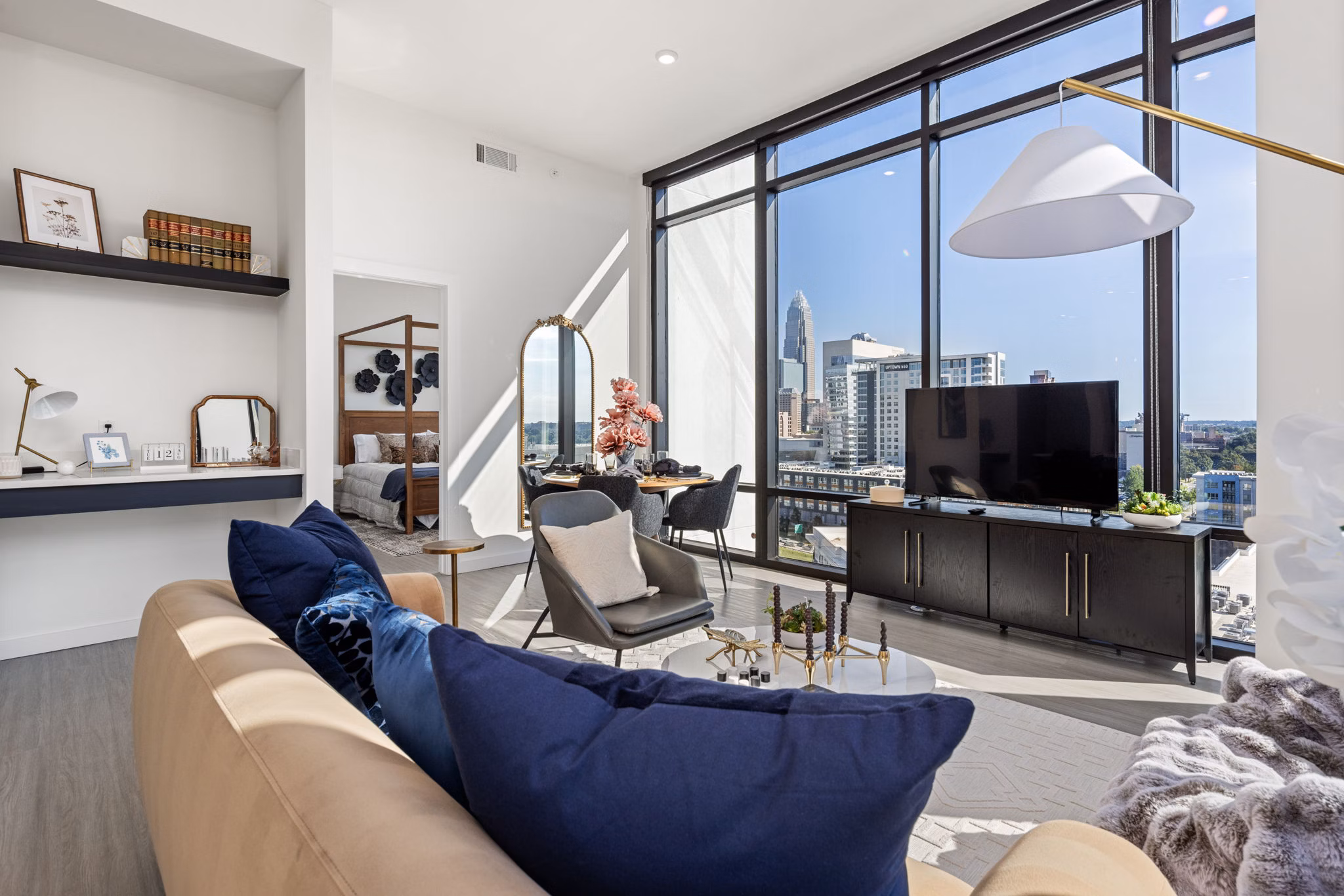 living room at Overlook at Radius Dilworth Apartments