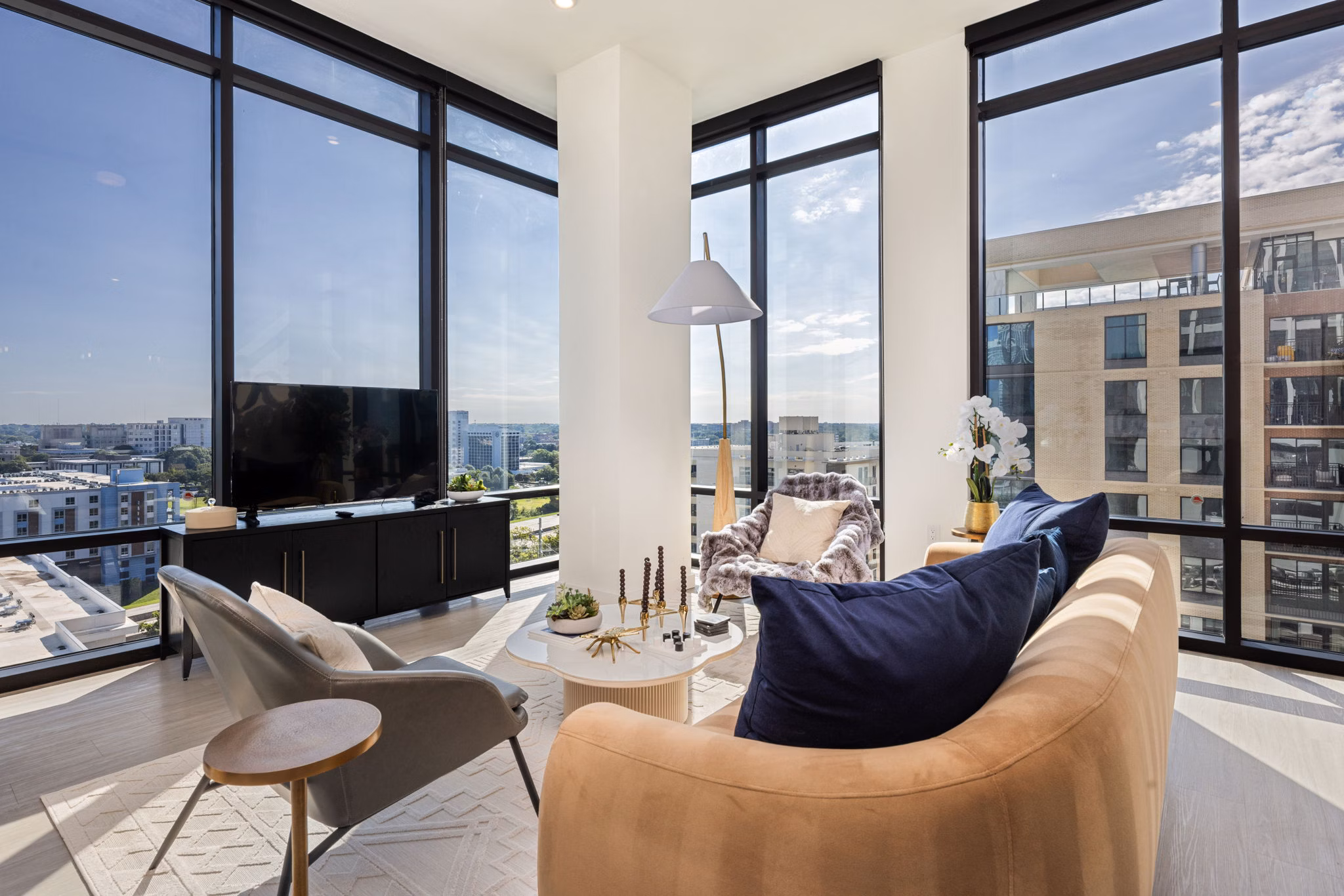 living room at Overlook at Radius Dilworth Apartments