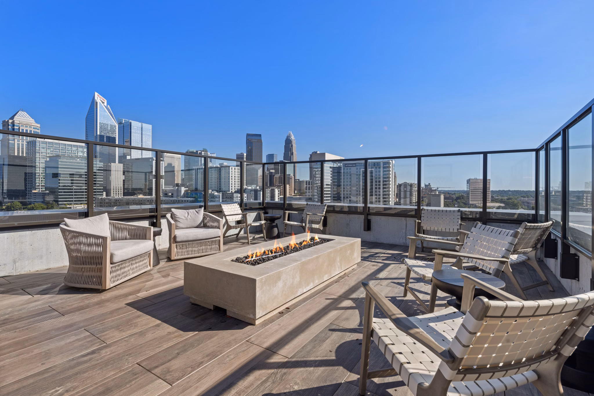 fire pit at Overlook at Radius Dilworth Apartments