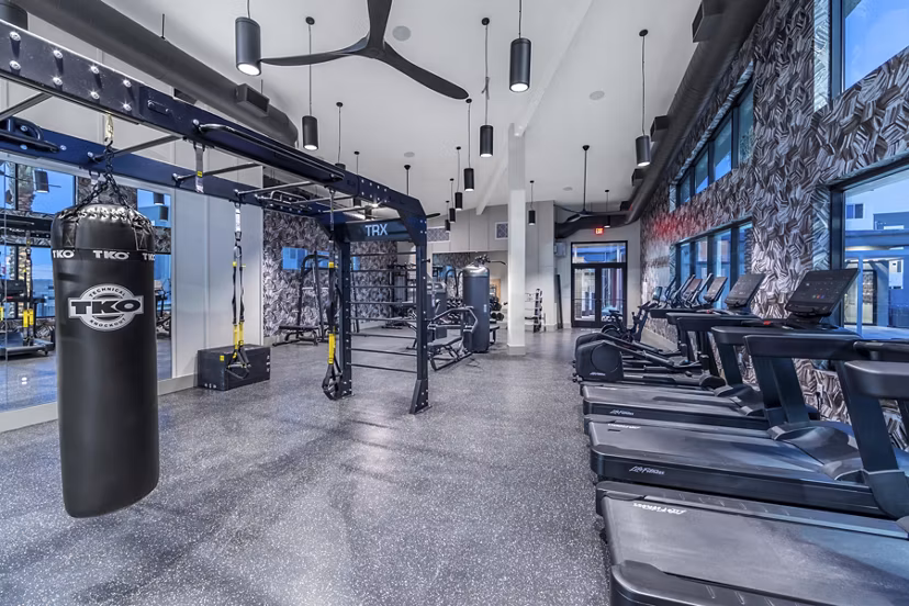fitness center at Birchway Tropicana Apartments