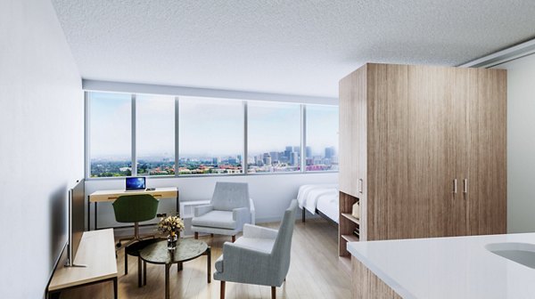living and bedroom at Tower701 Apartments