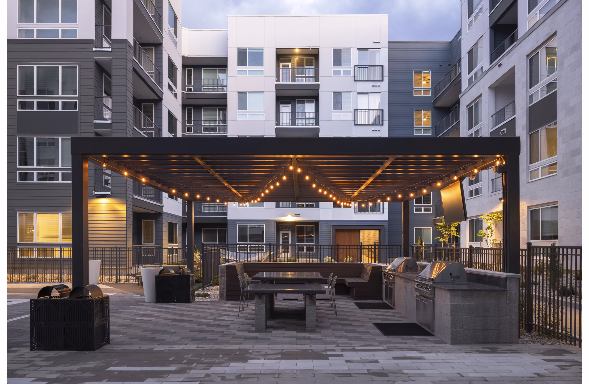 patio at RYE Central Park Apartments