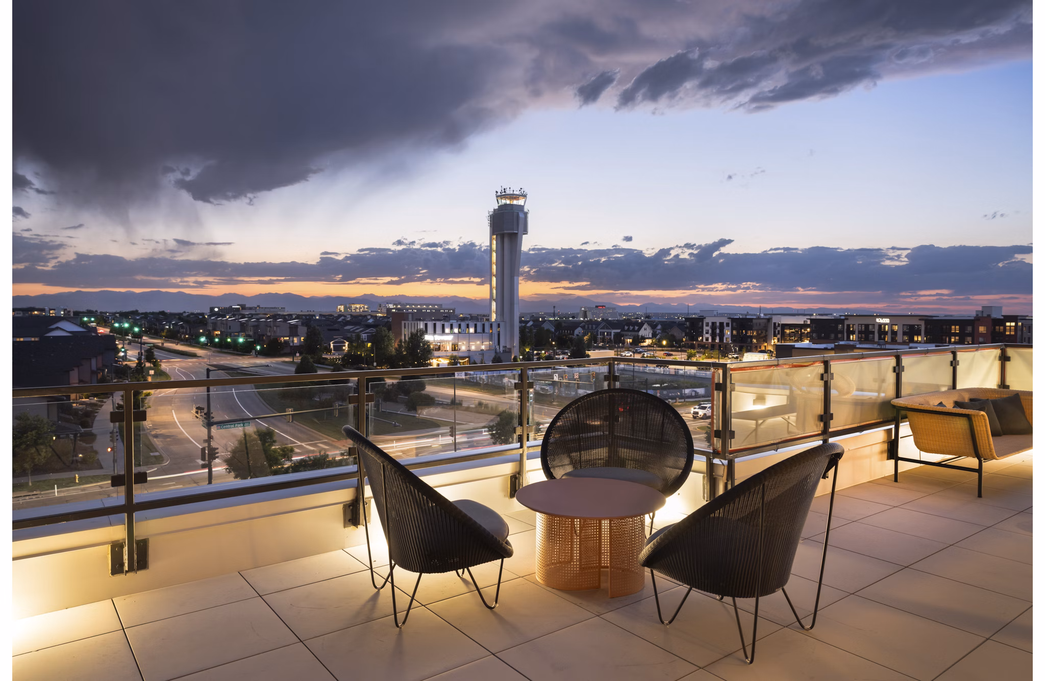 patio at RYE Central Park Apartments