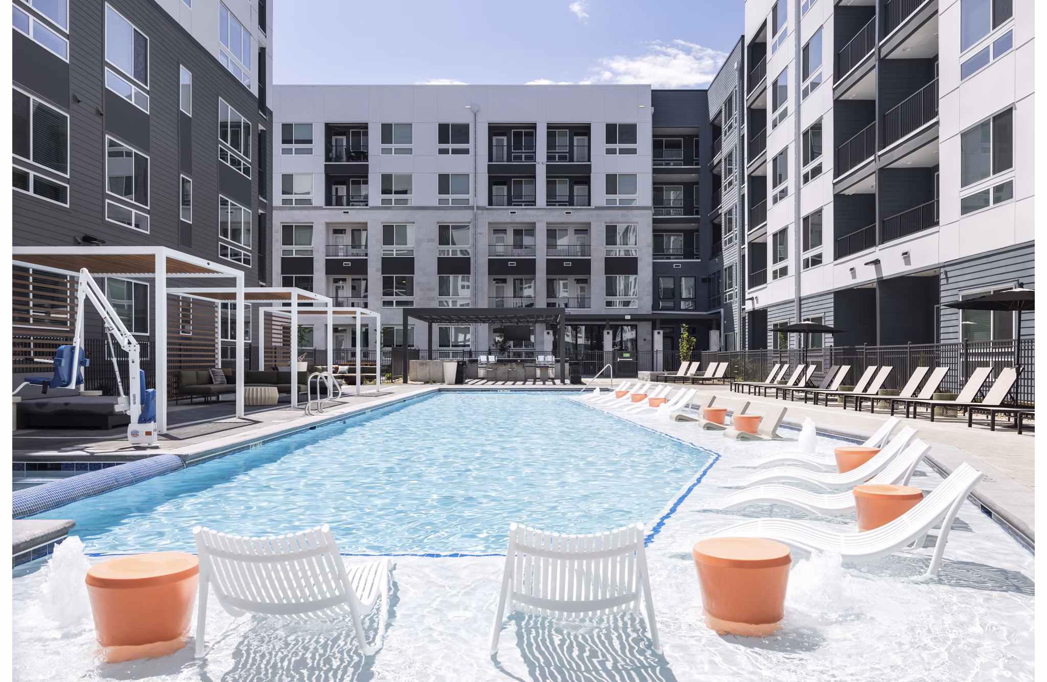 pool at RYE Central Park Apartments