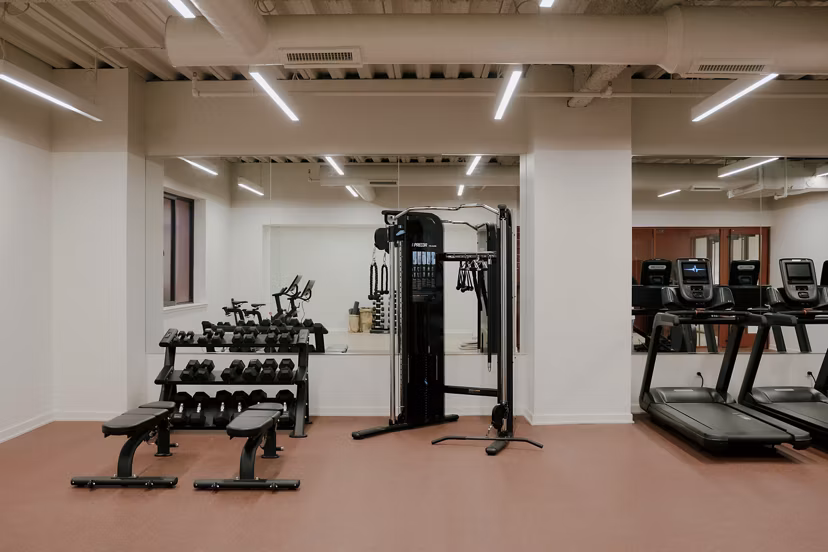 fitness center at Ray Philly Apartments 