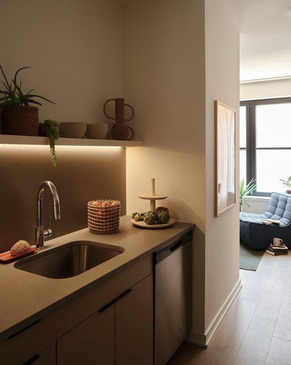 kitchen at Ray Philly Apartments 