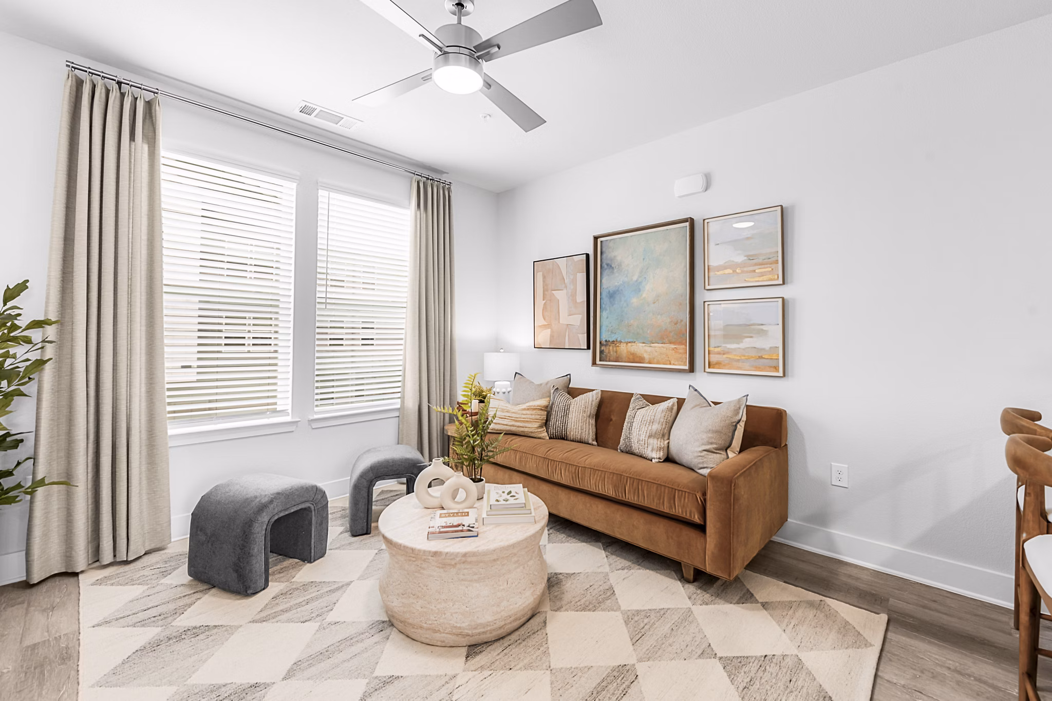 living room at Alta Westinghouse Townhomes Apartments